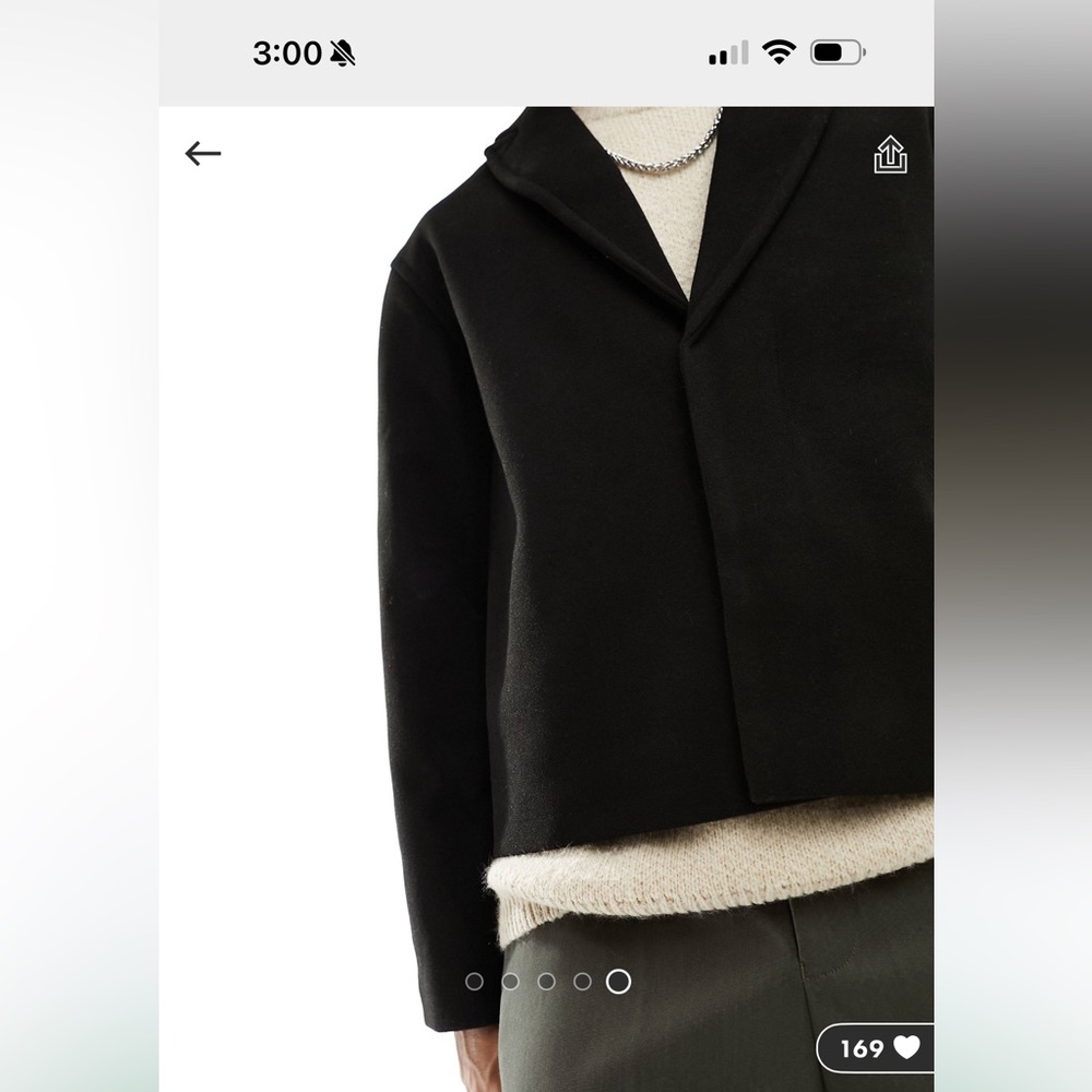 NWT ASOS wool look jacket - Picture 5 of 8